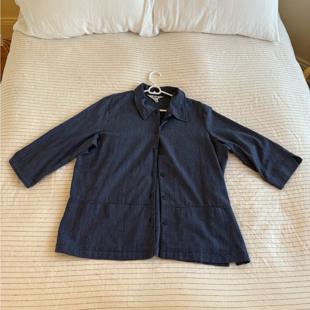 Navy Button-Up Jacket